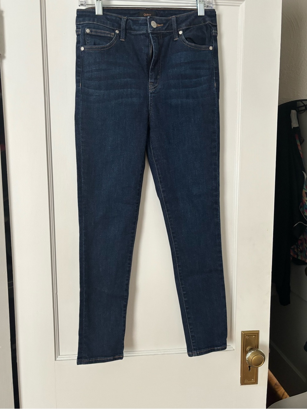 Quince Dark Indigo Skinny Jeans